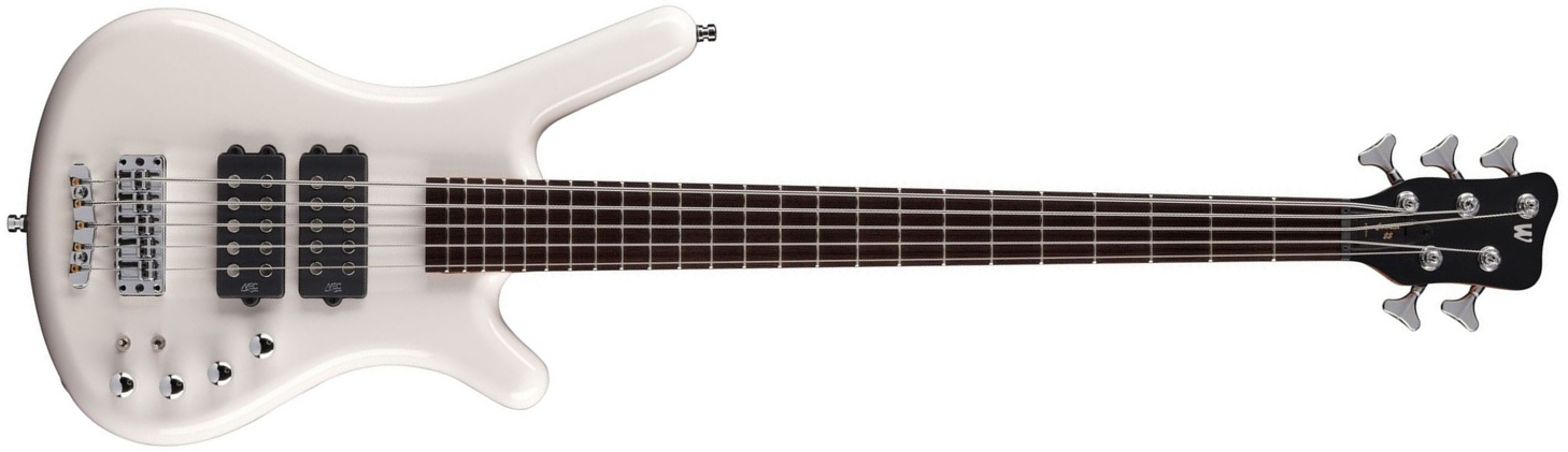 Warwick Corvette $$ 5c Rockbass Active Wen - Solid White - Bajo eléctrico de cuerpo sólido - Main picture