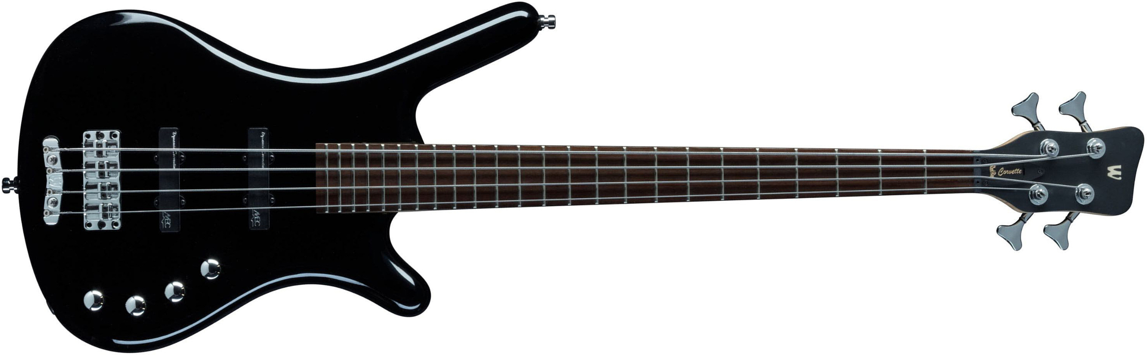 Warwick Corvette Basic 4c Rockbass Active Wen - Solid Black - Bajo eléctrico de cuerpo sólido - Main picture