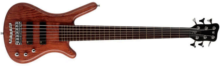 Warwick Corvette Bubinga 6c Pro Gps Teambuilt Active Wen - Natural Transparent Satin - Bajo eléctrico de cuerpo sólido - Main picture