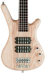 Bajo eléctrico de cuerpo sólido Warwick Rockbass Corvette $$ 5-String - Natural trans. satin