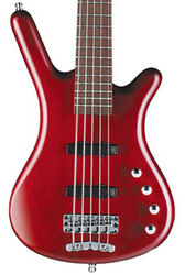 Bajo eléctrico de cuerpo sólido Warwick Rockbass Corvette Basic 5-String - Burgundy red trans. satin