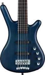 Bajo eléctrico de cuerpo sólido Warwick Rockbass Corvette Basic 5-String - Ocean blue trans. satin