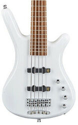 Bajo eléctrico de cuerpo sólido Warwick Rockbass Corvette Basic 5-String - Solid white