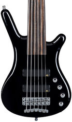 Bajo eléctrico de cuerpo sólido Warwick Rockbass Corvette Basic Fretless 6-String - Solid black