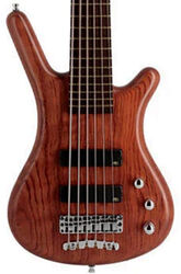 Bajo eléctrico de cuerpo sólido Warwick PRO GPS Teambuilt Corvette Bubinga (6-String) - Natural transparent satin