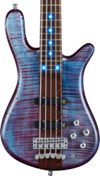 Bajo eléctrico de cuerpo sólido Warwick Custom Shop Streamer Stage I 5-String LED - Midnight blue