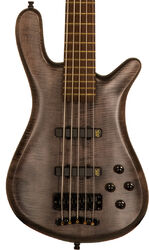 Bajo eléctrico de cuerpo sólido Warwick PRO GPS Streamer LX 5 String - Maple nirvana black satin