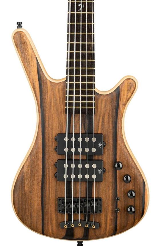 Bajo eléctrico de cuerpo sólido Warwick PRO GPS Corvette $$ Marbled Ebony Top 5-String Ltd - Natural oil finish