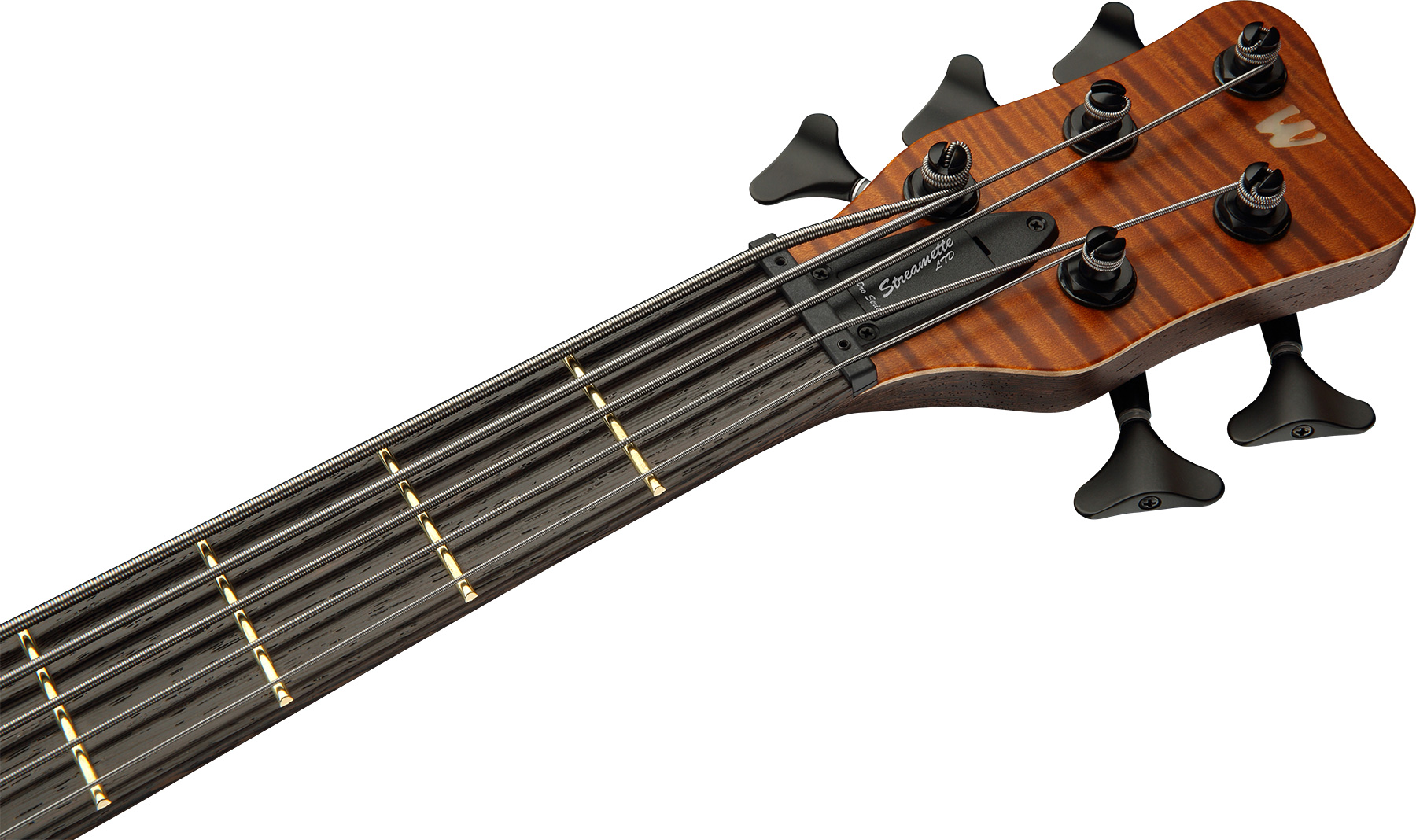 Warwick Streamette 5c Pro Gps Ltd Active Wen - Special Amber Transparent Satin - Bajo eléctrico de cuerpo sólido - Variation 4