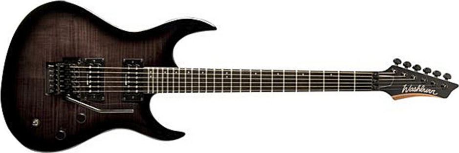 Washburn Xmpro2fr - Flame Black Burst - Guitarra eléctrica con forma de str. - Main picture