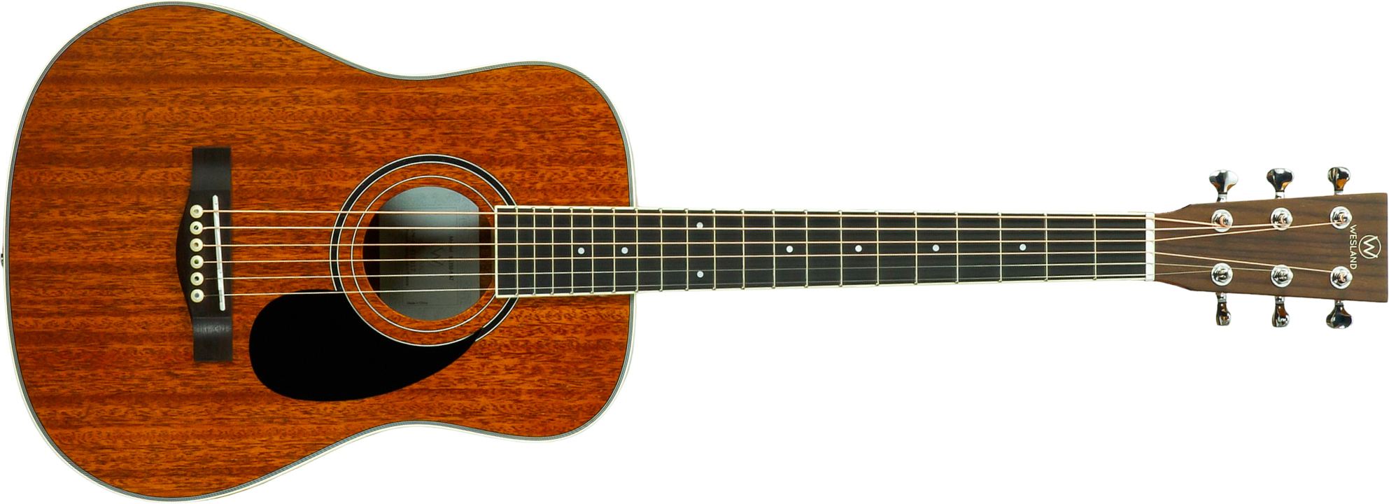 Wesland Bg350-nat Travel Shsc Tout Acajou Tec - Natural - Guitarra folk - Main picture