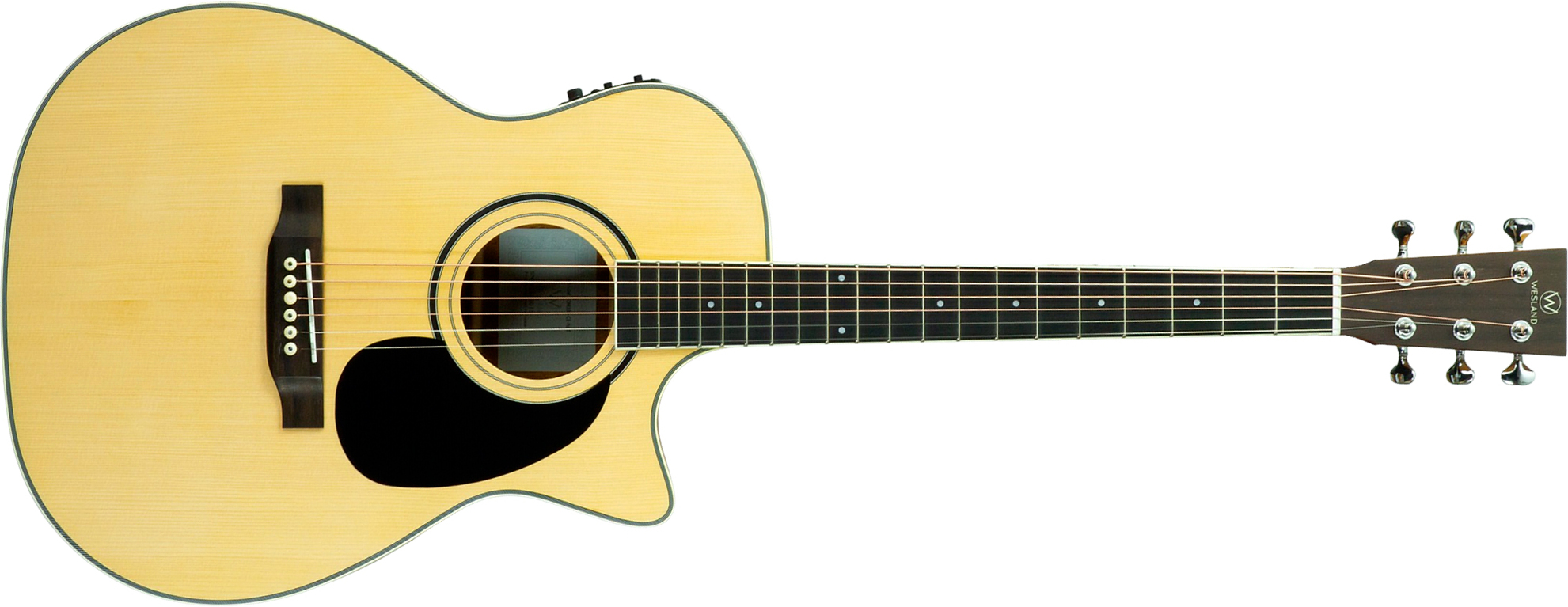 Wesland Om300-ce-nat Orchestra Cw Epicea Acajou Tec - Natural - Guitarra folk - Main picture