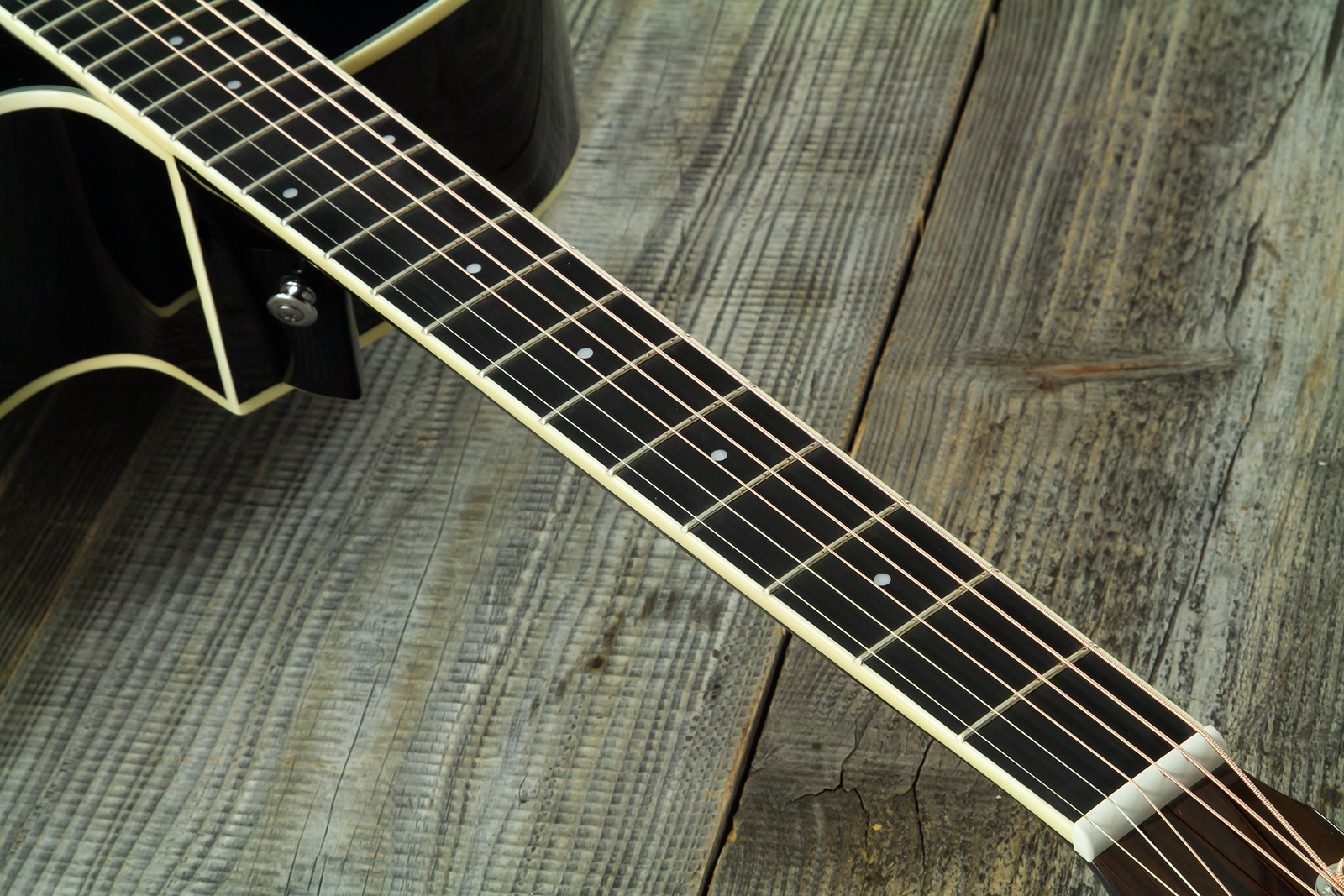 Wesland Dr300-ce-bk Dreadnought Cw Epicea Acajou Rw - Black - Guitarra folk - Variation 5