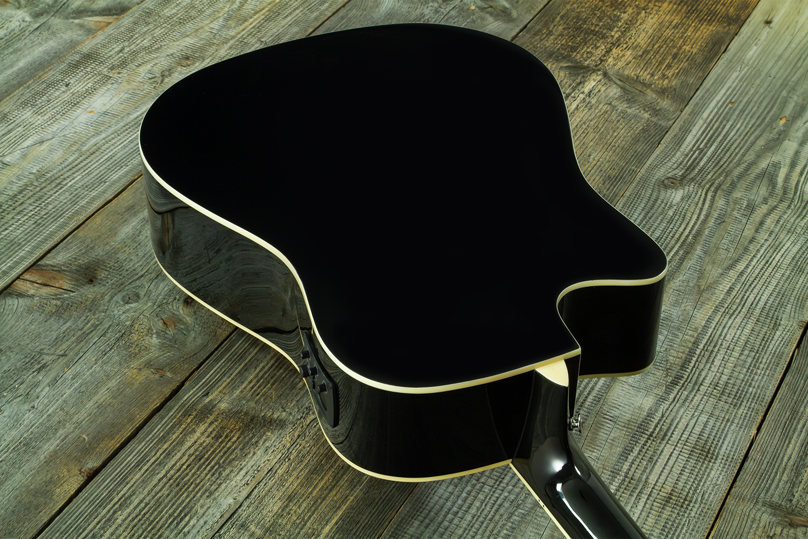 Wesland Dr300-ce-bk Dreadnought Cw Epicea Acajou Rw - Black - Guitarra folk - Variation 7