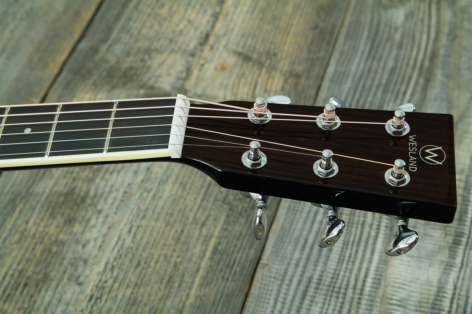 Wesland Dr300-ce-bk Dreadnought Epicea Acajou Rw - Black - Guitarra folk - Variation 6