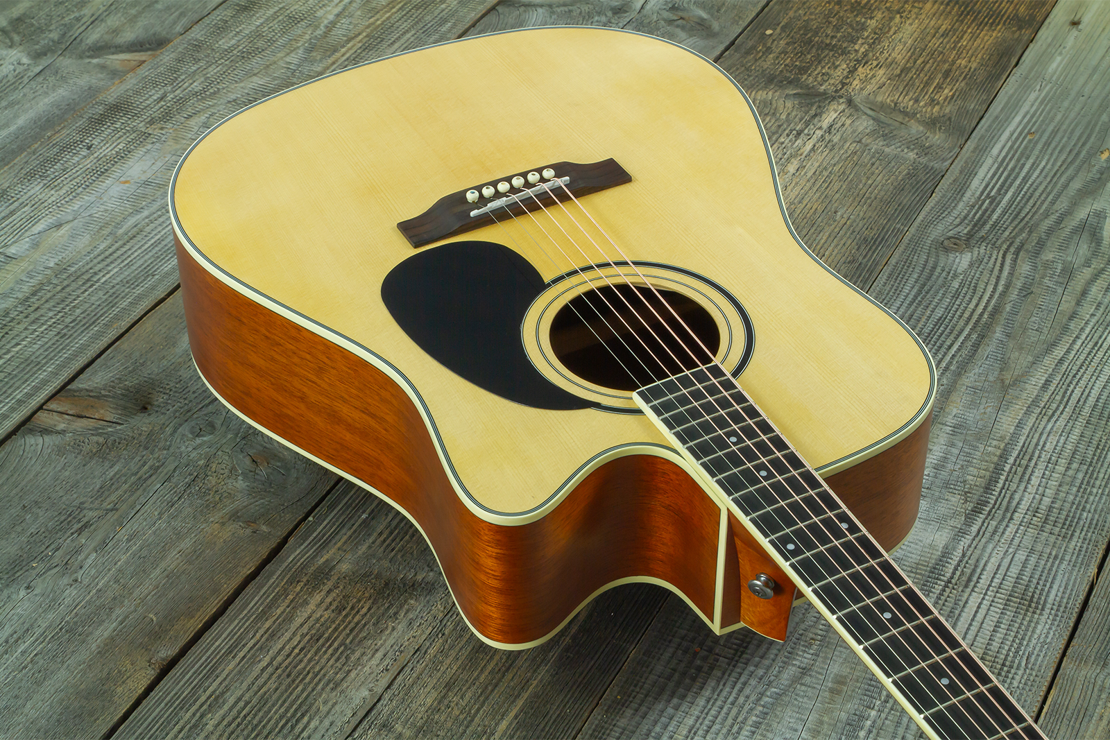Wesland Dr300-ce-nat Dreadnought Cw Epicea Acajou Tec - Natural - Guitarra folk - Variation 2