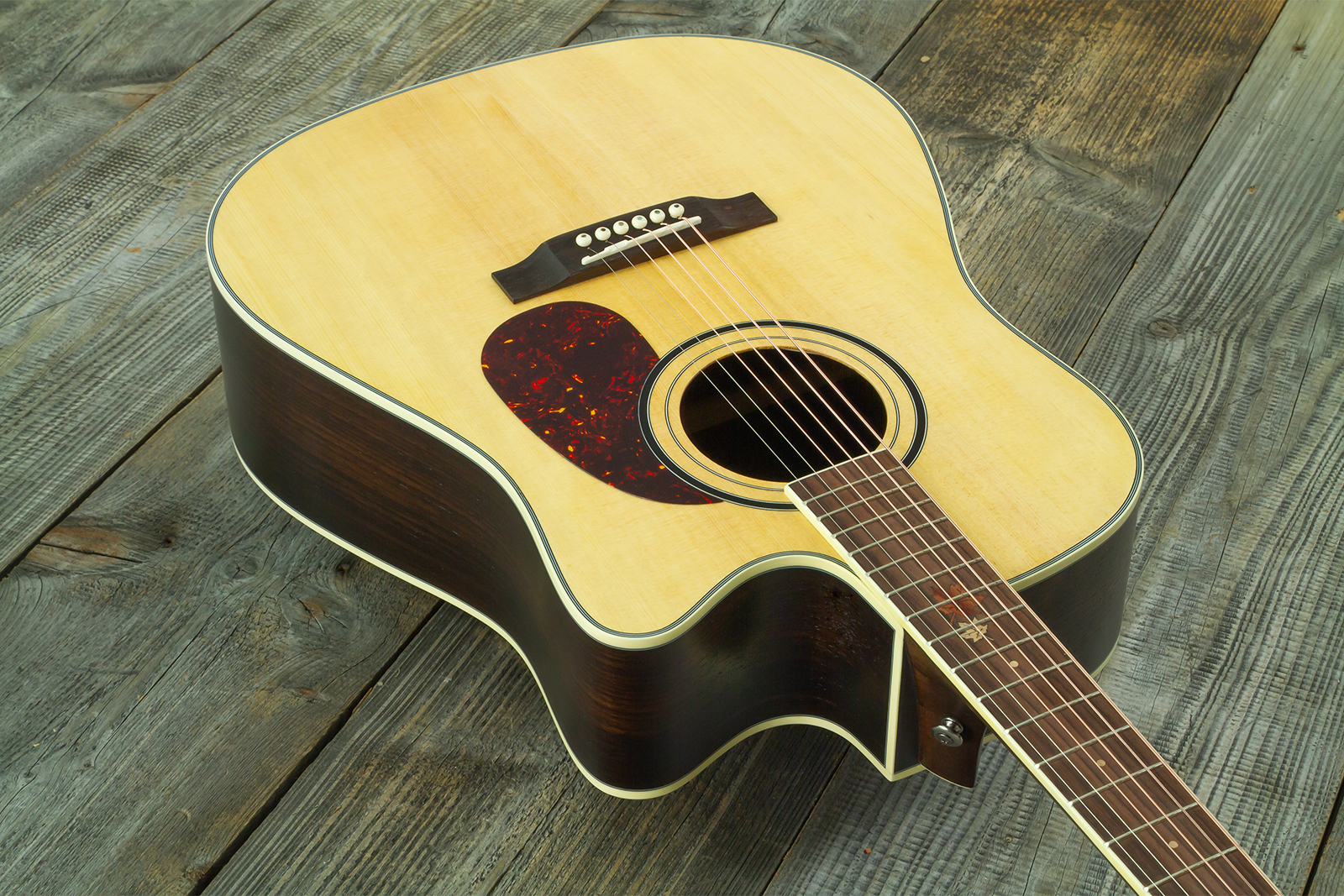 Wesland Dr500-ce-nat Dreadnought Cw Epicea Palissandre Rw - Natural - Guitarra folk - Variation 2