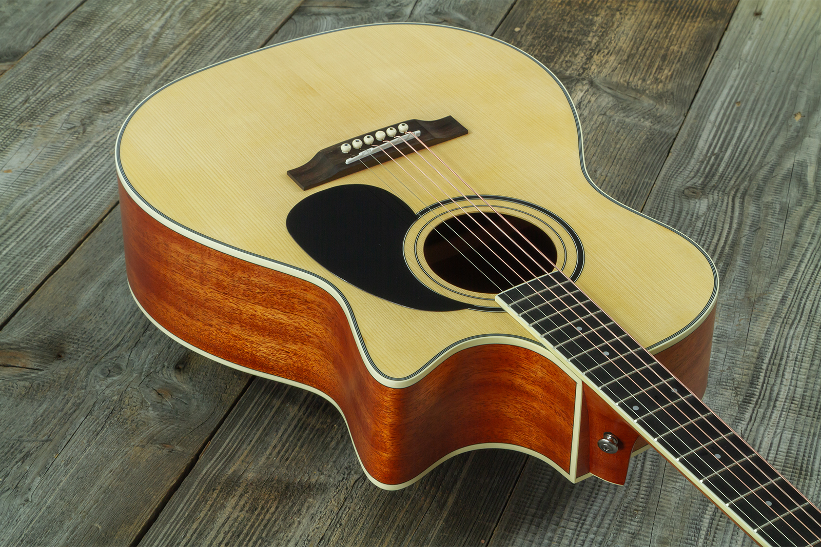 Wesland Om300-ce-nat Orchestra Cw Epicea Acajou Tec - Natural - Guitarra folk - Variation 3