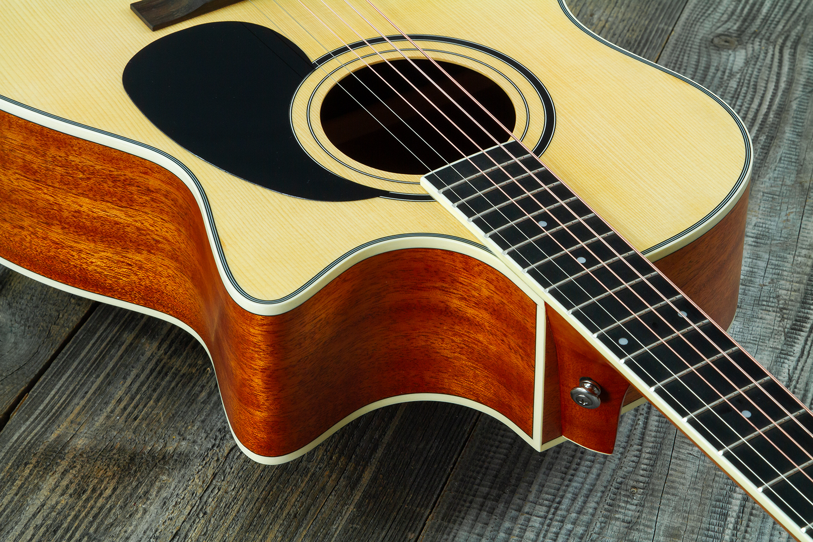 Wesland Om300-ce-nat Orchestra Cw Epicea Acajou Tec - Natural - Guitarra folk - Variation 6