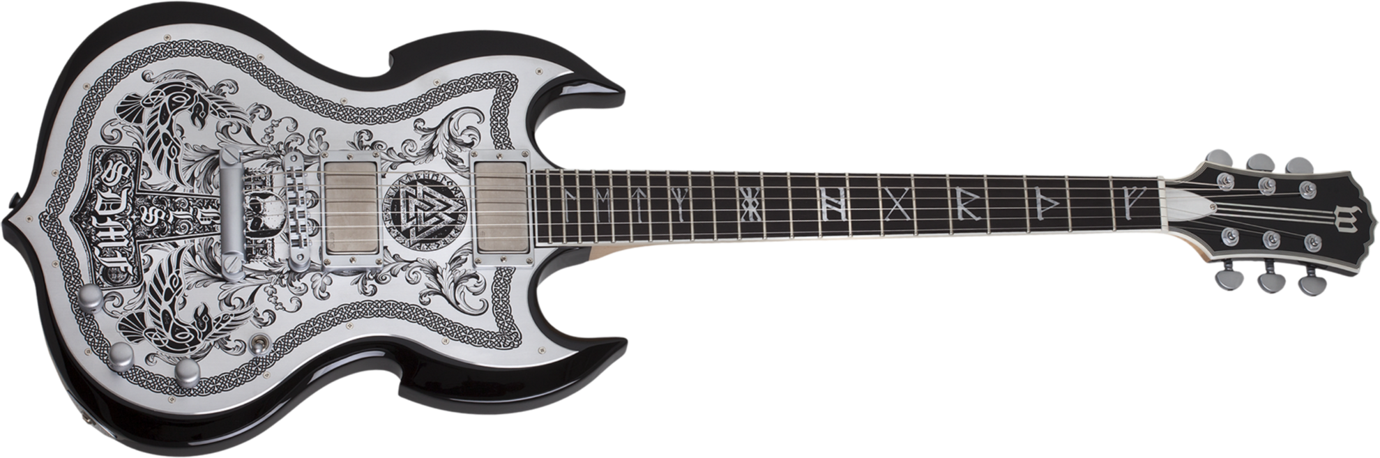 Wylde Audio Ironworks Barbarian Ht Hh Eb - Black Burst - Guitarra eléctrica de autor - Main picture