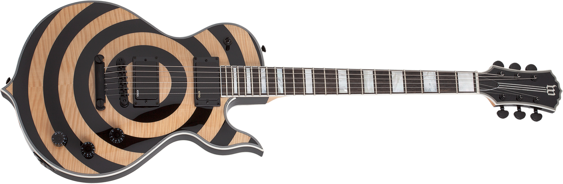 Wylde Audio Odin Grail Hh Ht Eb - Rawtop Bullseye - Guitarra electrica metalica - Main picture