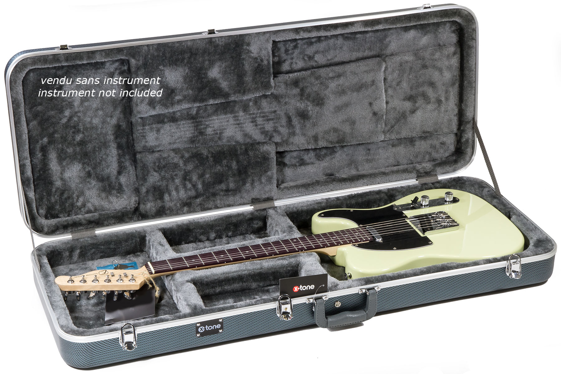X-tone 1510 Abs Electrique Strat/tele Rectangulaire Silver - Maleta para guitarra eléctrica - Variation 2