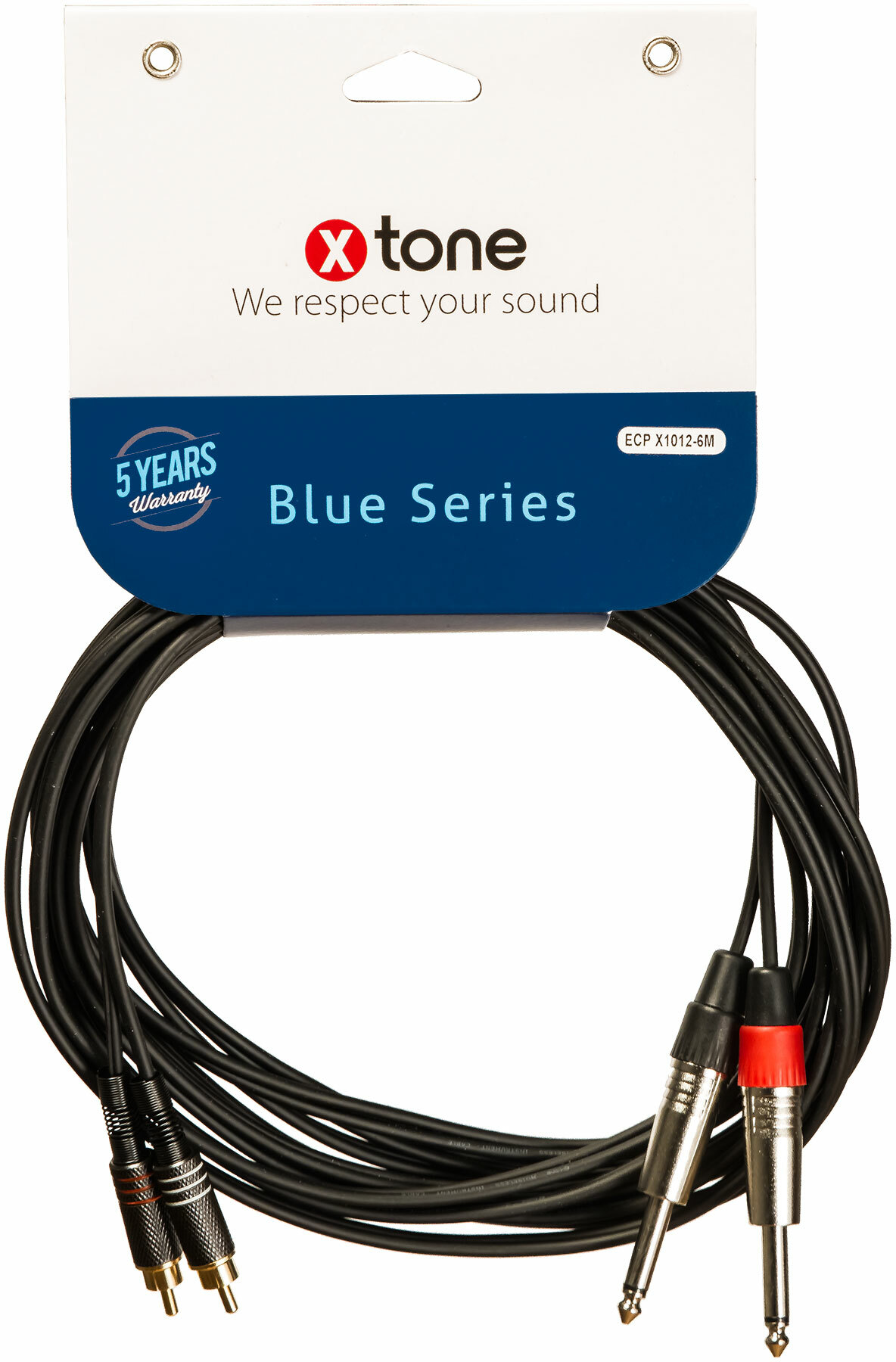 X-tone 2 Jack / 2 Rca 6m Blue Series (x1012-6m) - Cable - Main picture