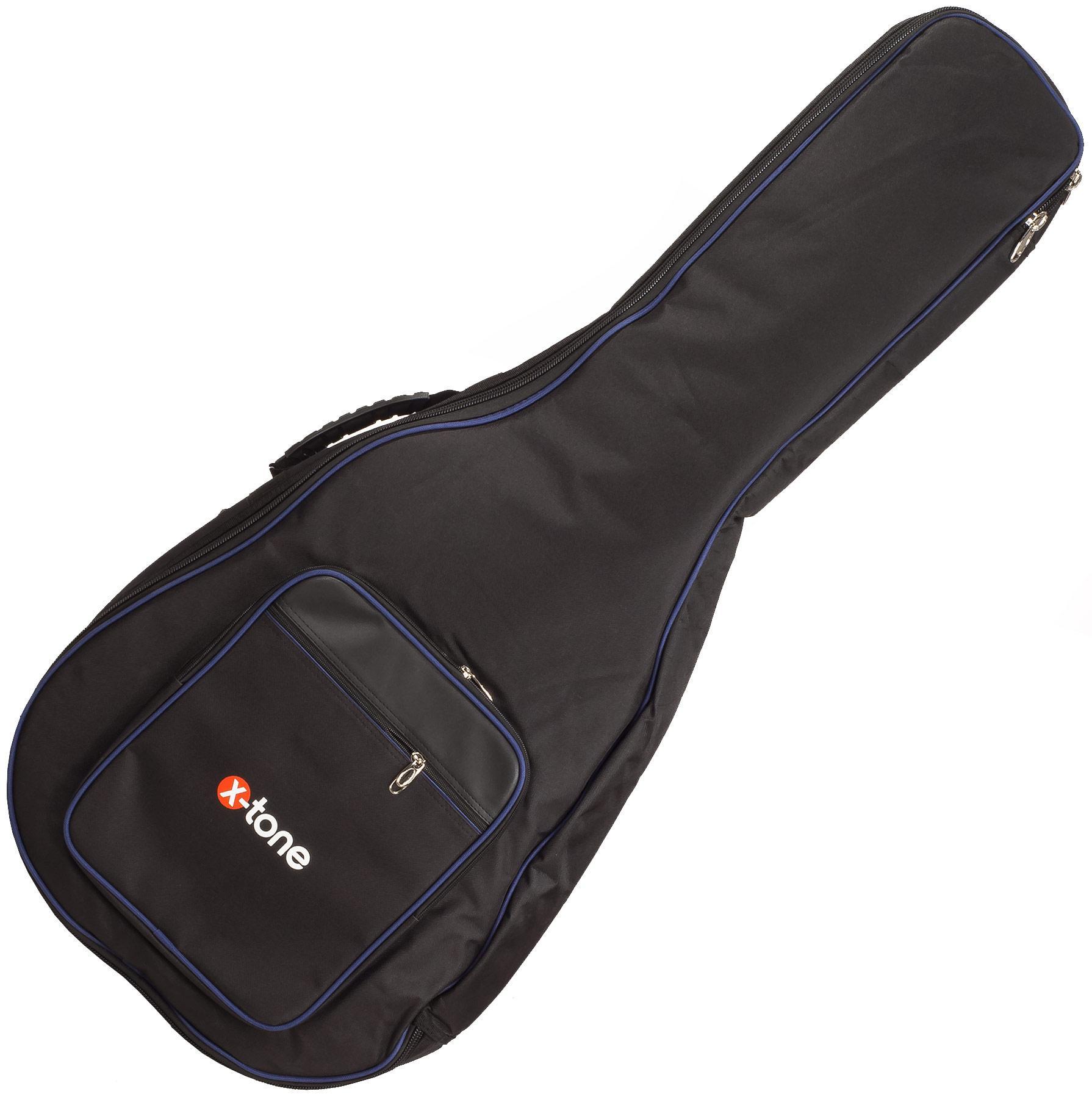 Bolsa para guitarra acústica X-tone Nylon 15mm Dreadnought Guitar Bag - Black