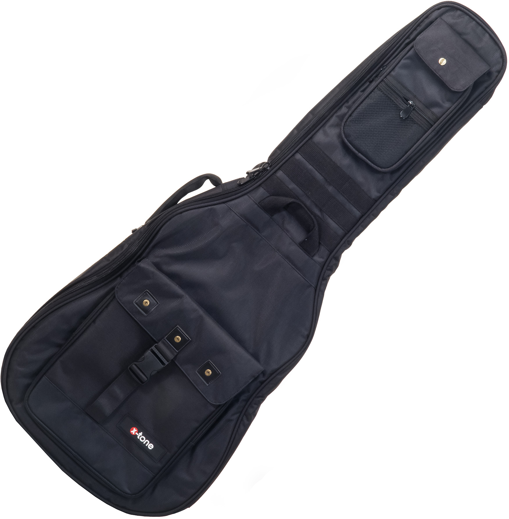 X-tone 2020 Fol-bk Light Deluxe Acoustic Dreadnought Guitar Bag Black (2080) - Bolsa para guitarra acústica - Main picture