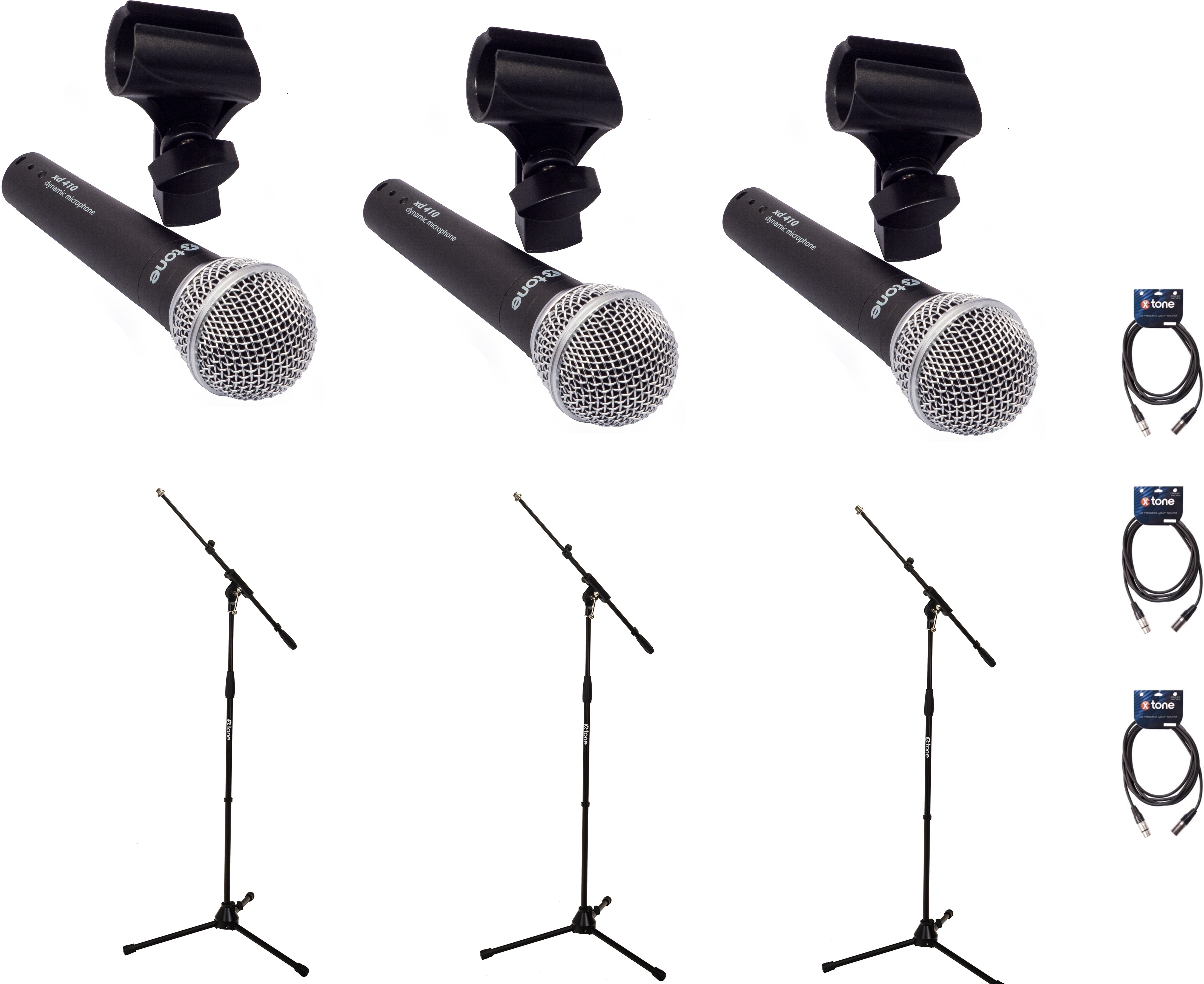 X-tone Bundle 3 Singers - Pack de micrófonos con soporte - Main picture