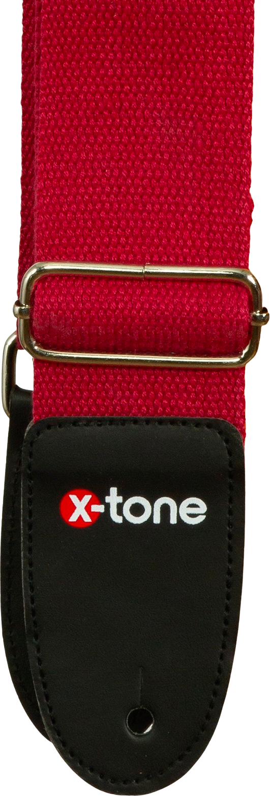 X-tone B002-rd Cotton Metal Buckle Guitar Strap - Correa - Main picture