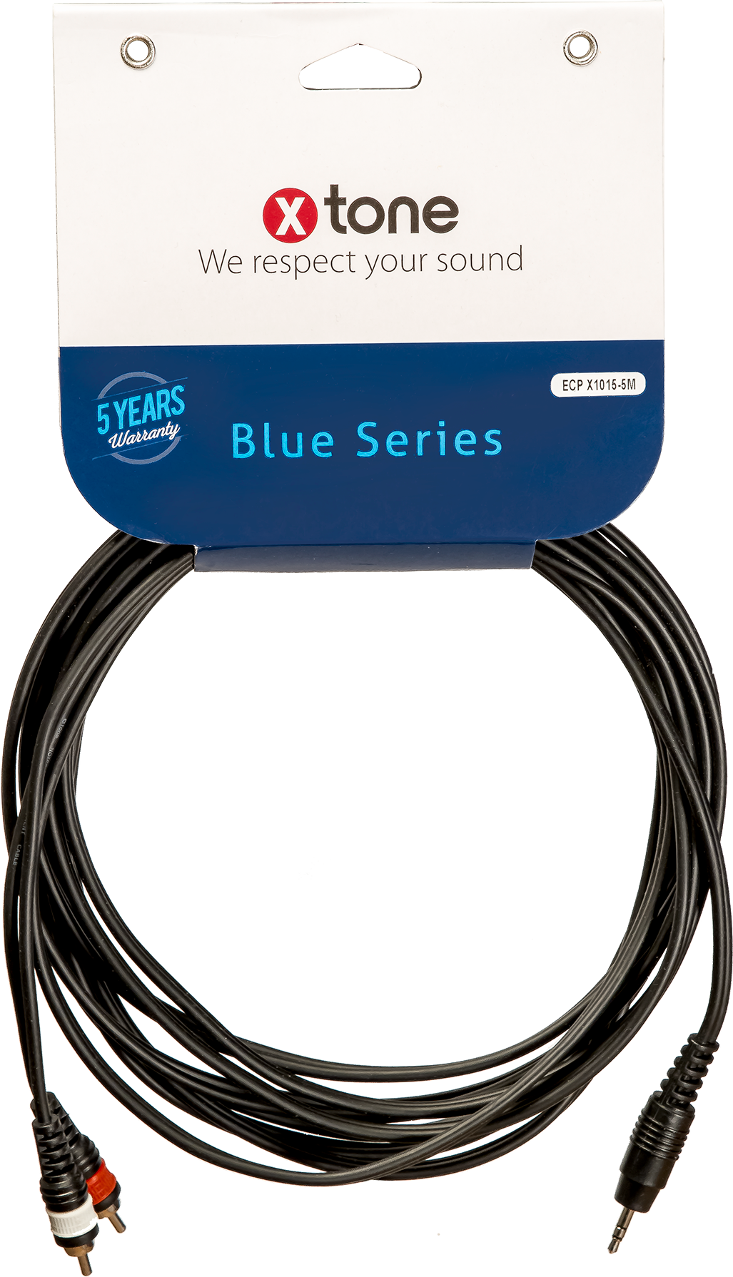 X-tone Mini Jack St / 2 Rca 5m Blue Series (x1015-5m) - Cable - Main picture
