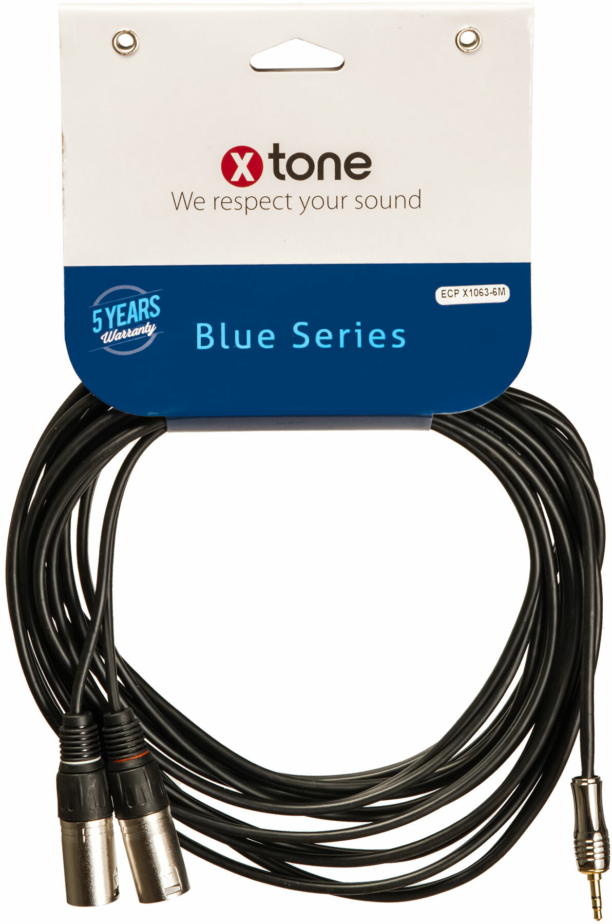 X-tone Mini Jack St / 2 Xlr(m) 6m Blue Series (x1063-6m) - Cable - Main picture
