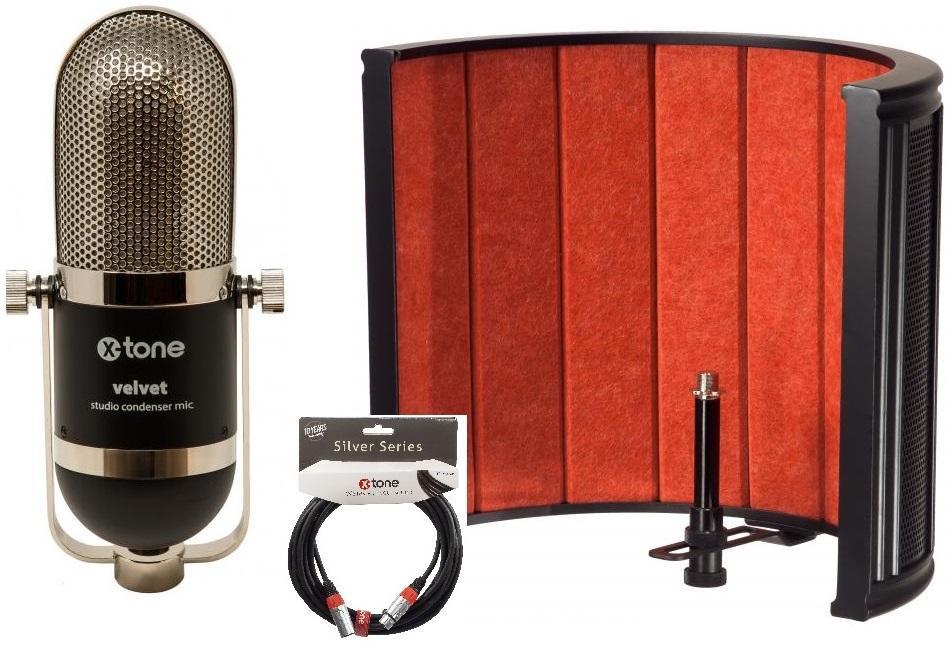 Pack de micrófonos con soporte X-tone Velvet X-Screen Pro