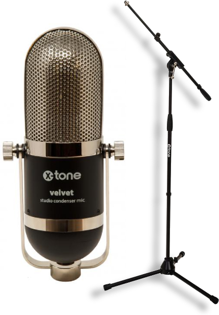 X-tone Velvet + X-tone Xh 6001 Pied Micro Telescopique - Pack de micrófonos con soporte - Main picture