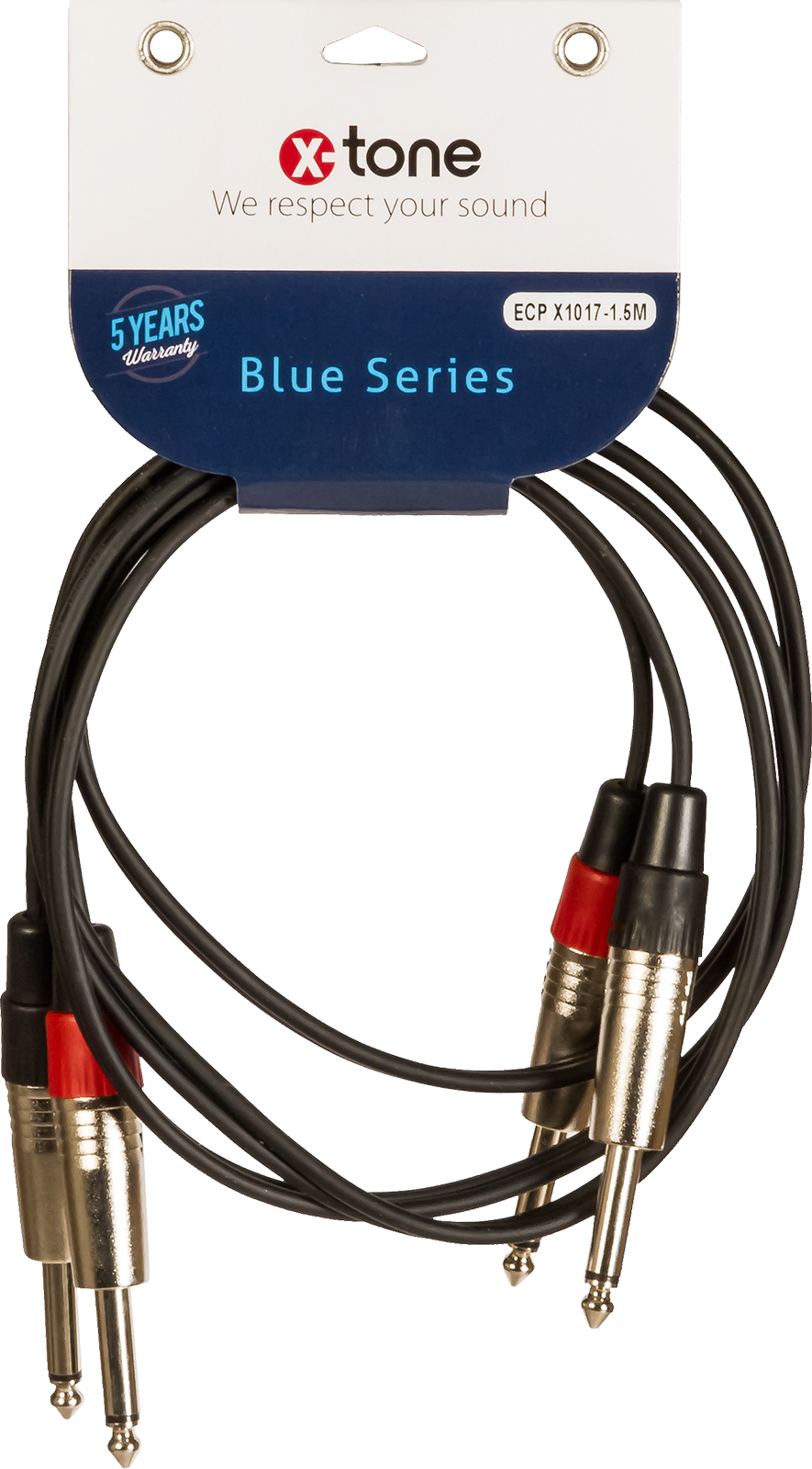 X-tone X1017-1.5m - 2 Jack(m) 6,35 Mono / 2 Jack(m) 6,35 Mono - Cable - Main picture