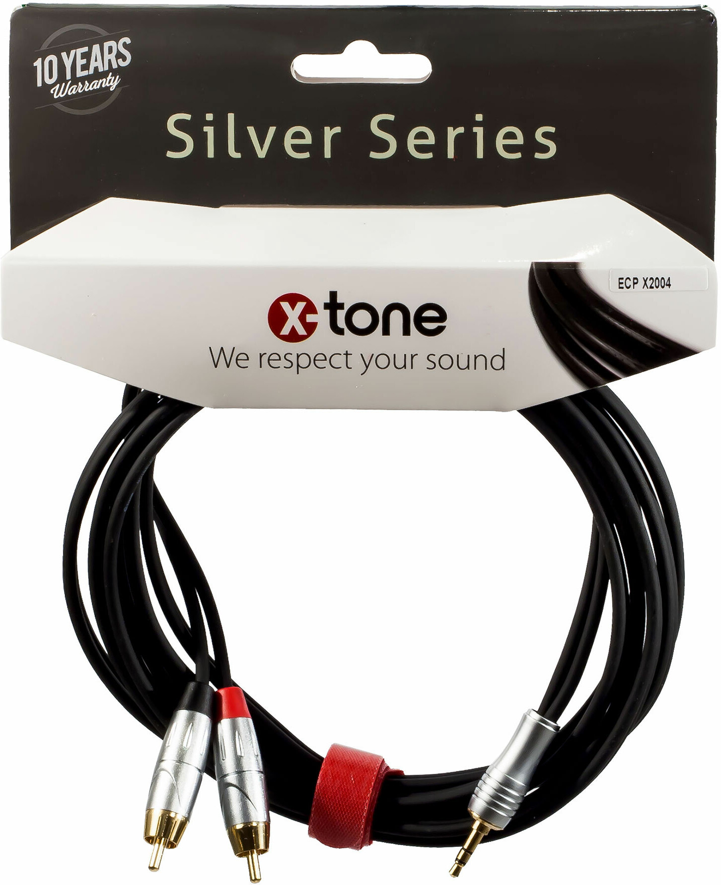 X-tone X2004-1.5m - Jack(m) 3,5 Stereo / 2 Rca(m) Silver Series - Cable - Main picture