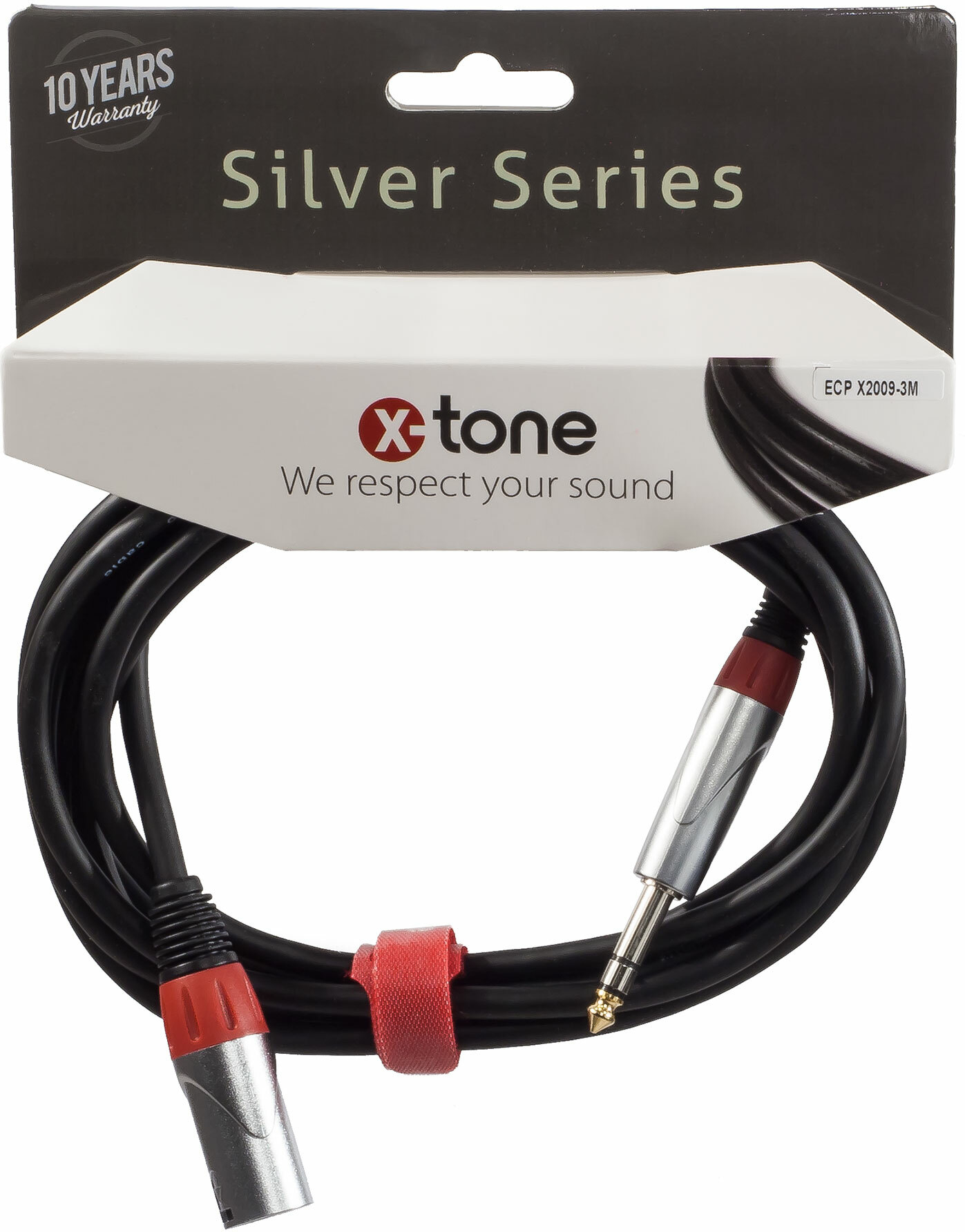 X-tone X2009-3m Xlr(m) / Jack(m) 6,35 Trs Silver Series - Cable - Main picture