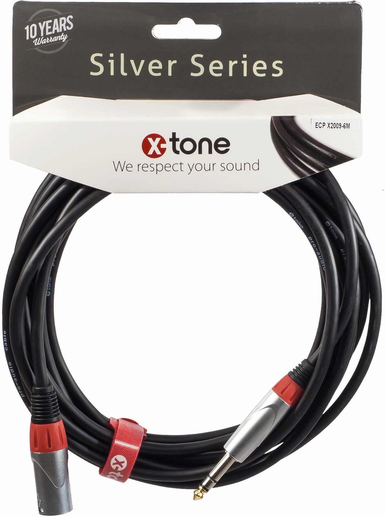 X-tone X2009-6m Xlr(m) / Jack(m) 6,35 Trs Silver Series - Cable - Main picture