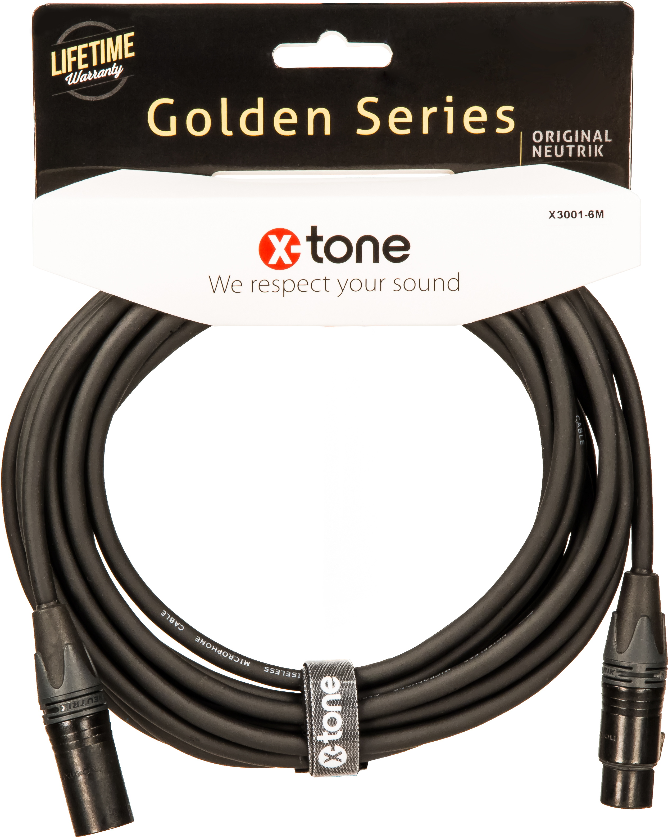 X-tone X3001-6m - Xlr(m) / Xlr(f) Golden Series - Cable - Main picture