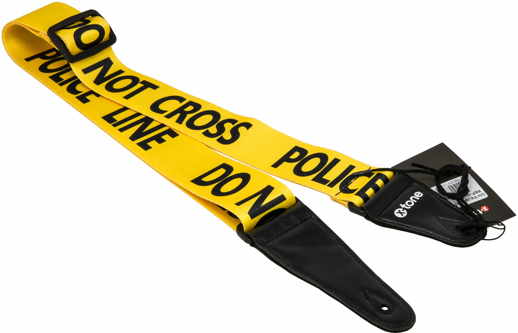 X-tone Xg 3103 Nylon Guitar Strap Police Line Black & Yellow - Correa - Main picture