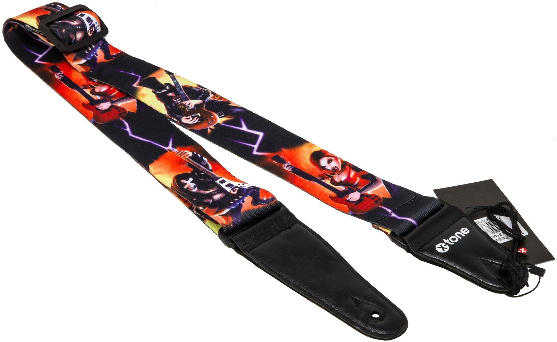Correa X-tone XG 3105 Nylon Guitar Strap Alien - Black & Red