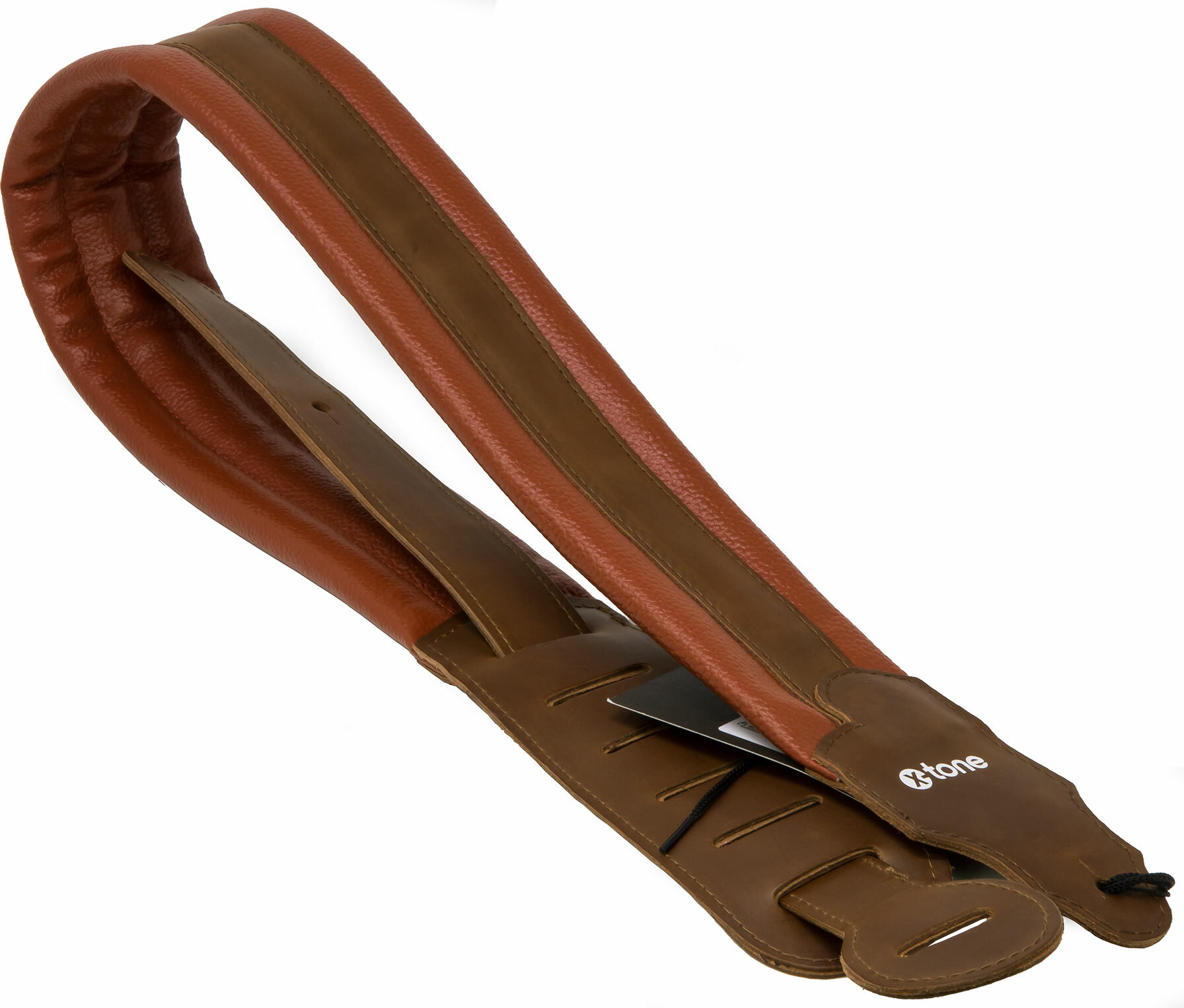 X-tone Xg 3158 Leather Guitar Strap Cuir Brown Ligth Brown - Correa - Main picture