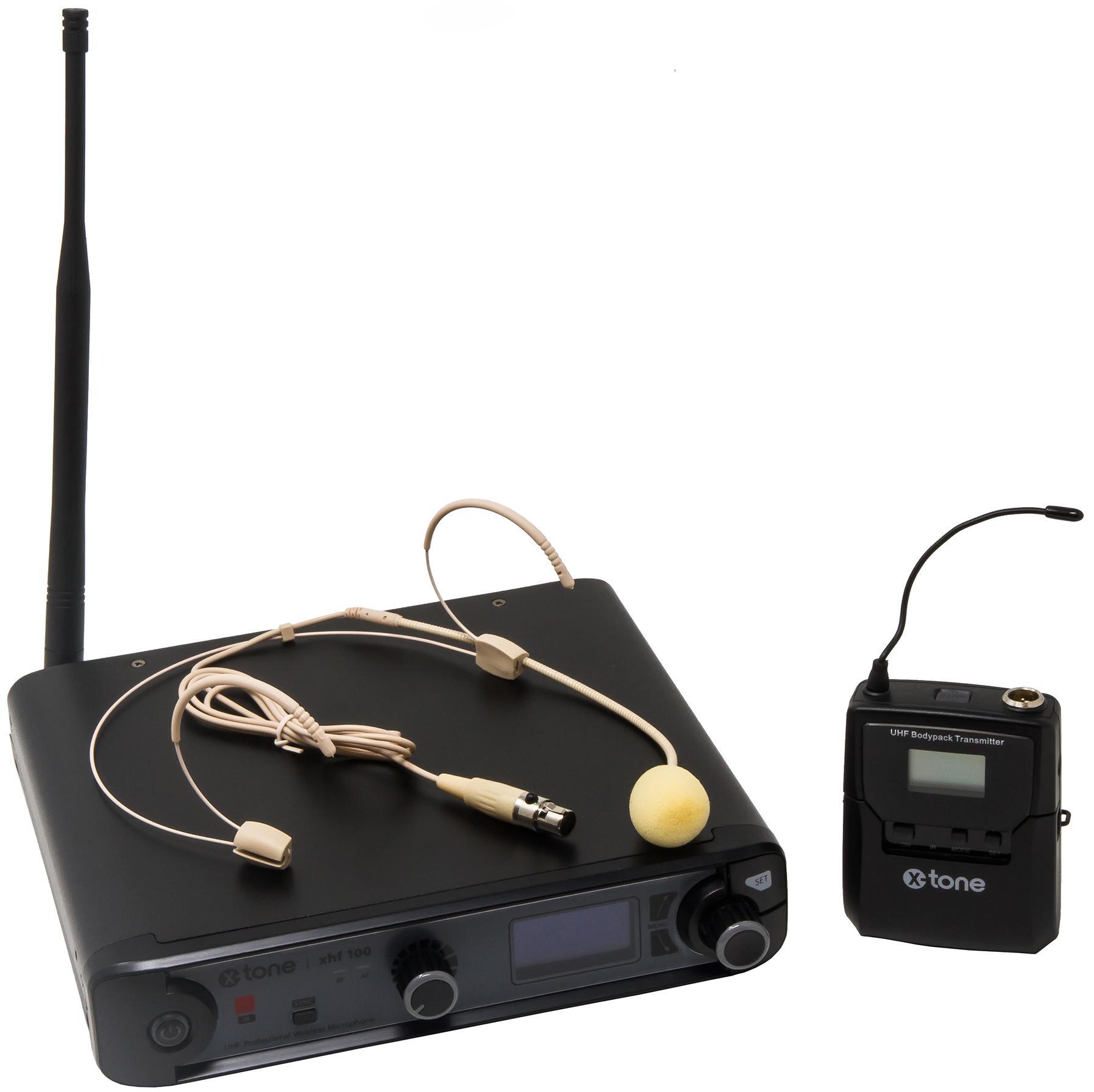 Micrófono inalámbrico headset X-tone XHF100H Systeme HF Serre Tete Frequence Fixe
