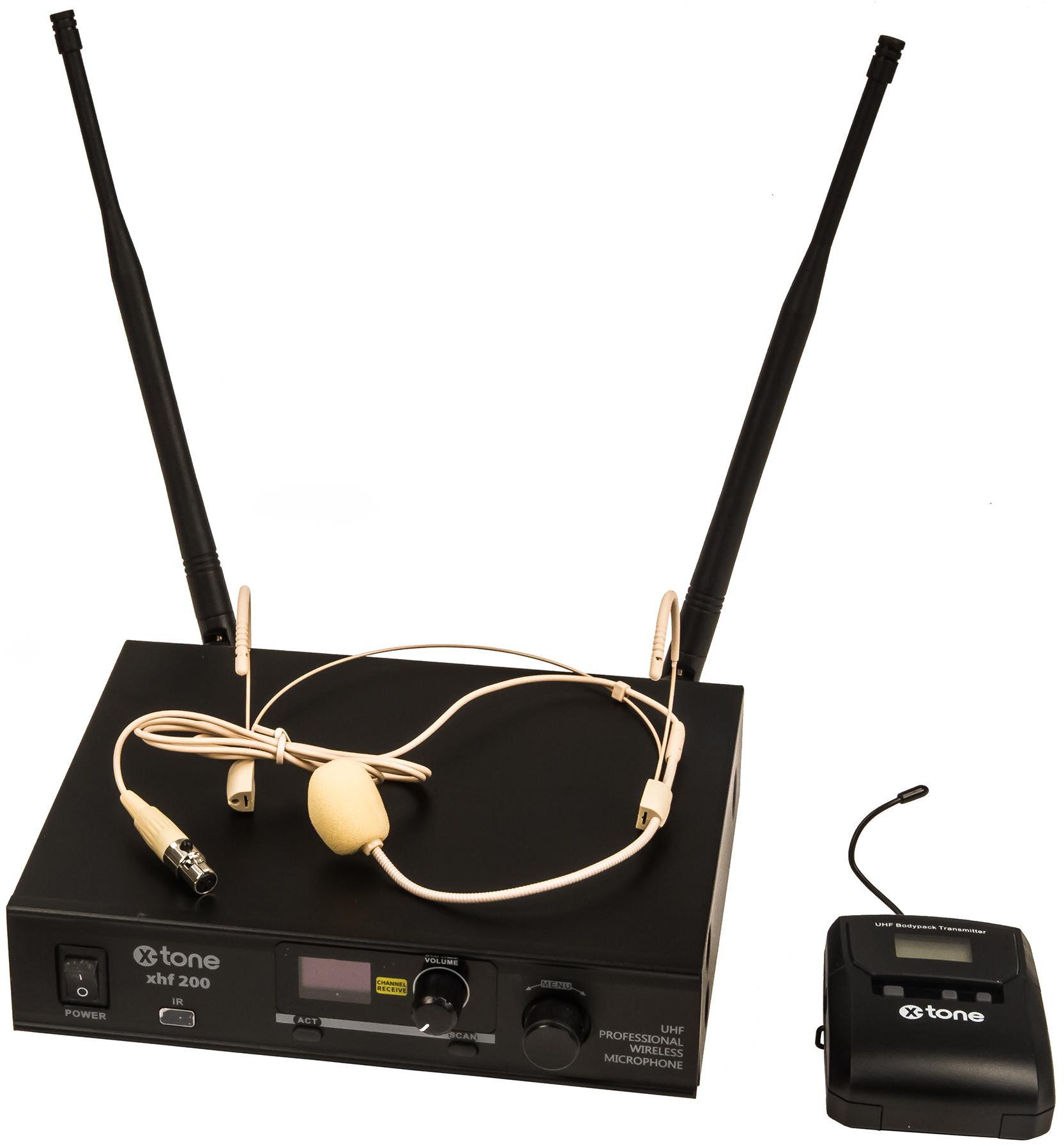 Micrófono inalámbrico headset X-tone XHF200H Systeme HF Serre Tete Multi Frequences