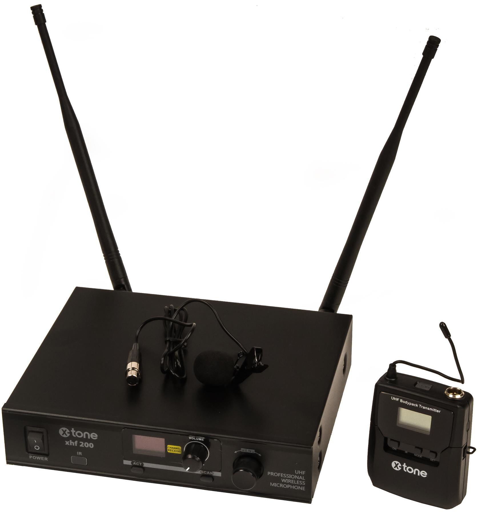 Micrófono inalámbrico de solapa X-tone XHF200L Systeme HF Micro Cravate Multi Frequences