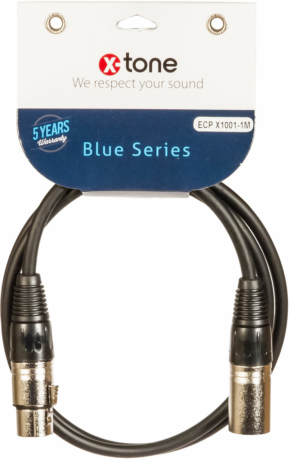 X-tone Xlr(m) / Xlr(f) 1m Blue Series (x1001-1m) - Cable - Main picture