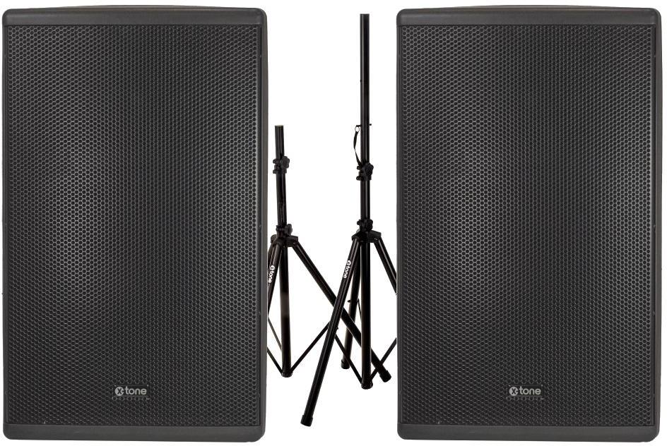 Pack sonorización X-tone XTS-15(paire) +XH 6310 Pied Enceinte Paire + Sac
