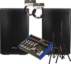 Pack sonorización X-tone 2 x XTS-10 + XH 6310 + X MIX8 Dsp + 2 x X2001-6M