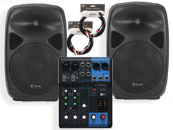 Pack sonorización X-tone Sma 8 + Yamaha MG06 + XLR XLR 6M Silver X-tone